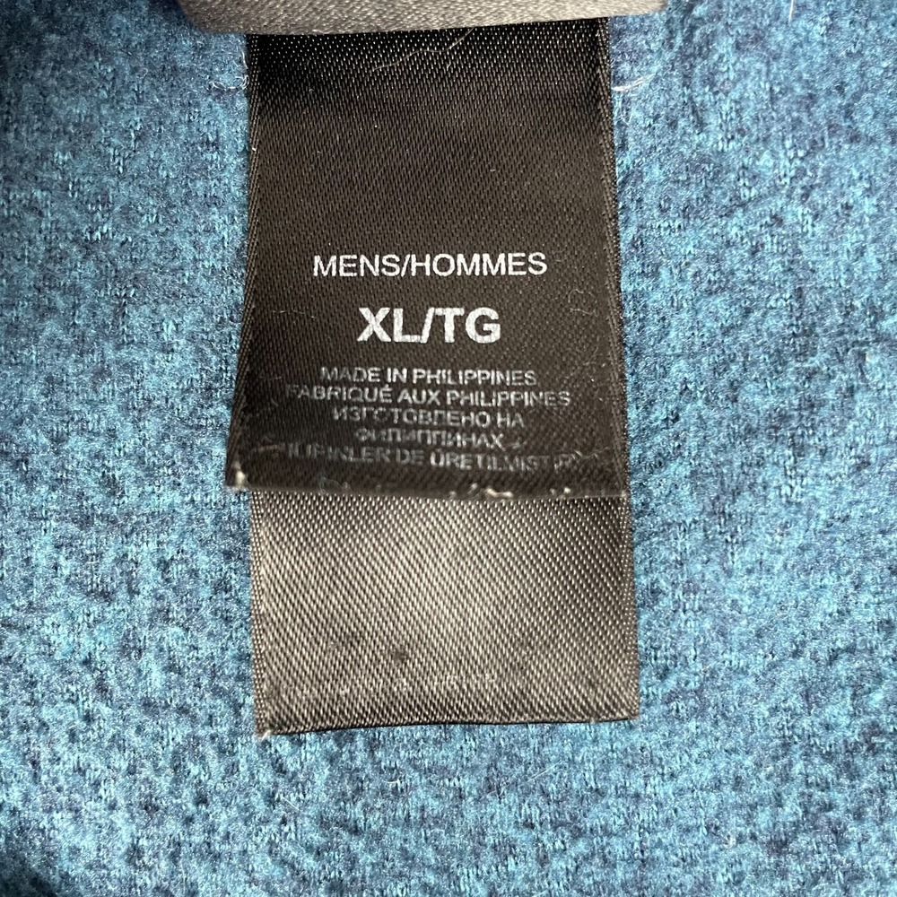 The North Face Polartec Classic Fleece Jacket Men's XL Blue Quarter Zip Pullover - Picture 7 of 14
